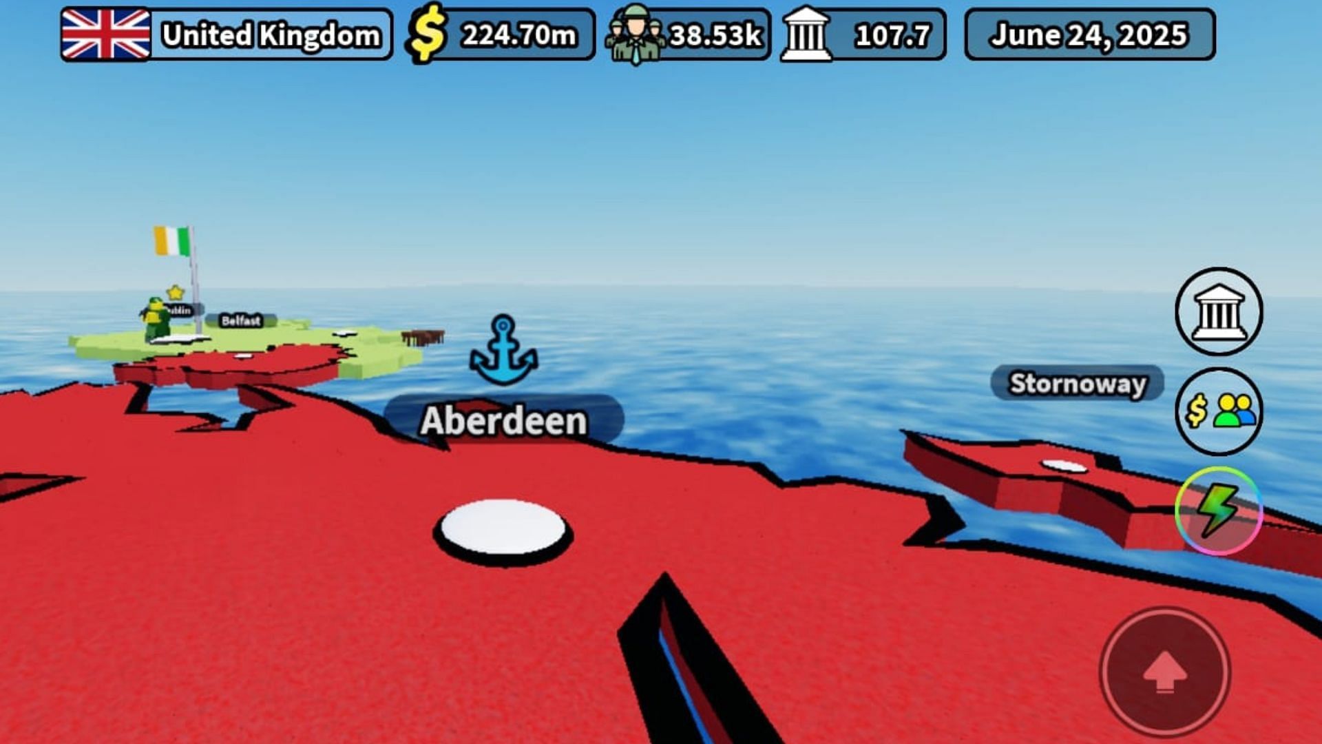 Battleships are exclusive to certain cities (Image via Roblox)